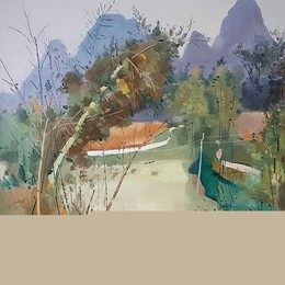 窗外山水