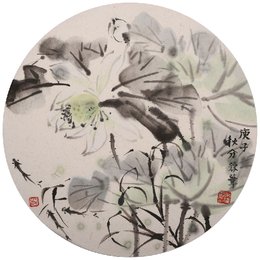 清荷游鱼
