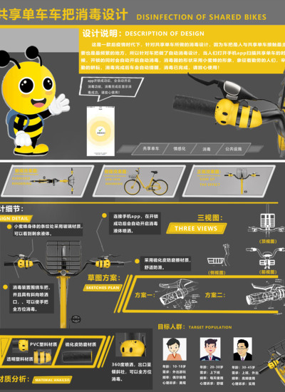 共享单车车把消毒设计