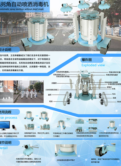 无死角自动喷洒消毒机