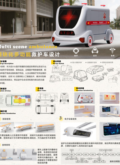 模块化多功能救护车设计