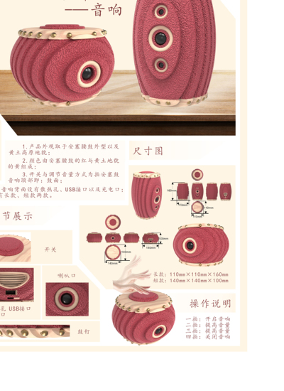 人工智能音箱电子安塞腰鼓智慧出行三合一