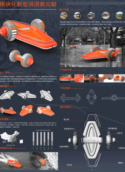 模块化新型洪涝救灾艇