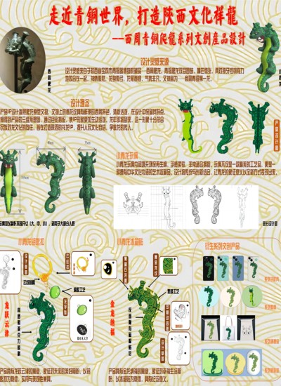 西周爬龙系列文创产品