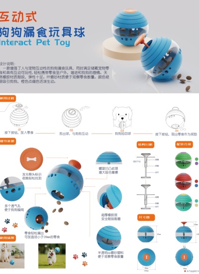 互动式狗狗漏食玩具球