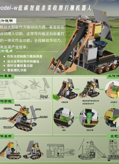 一体化韭菜类收割打捆机