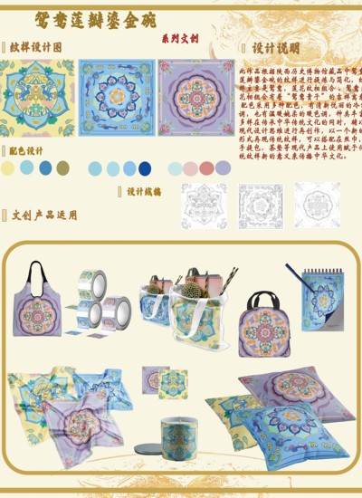 ‘鸳鸳相莲’纹样设计