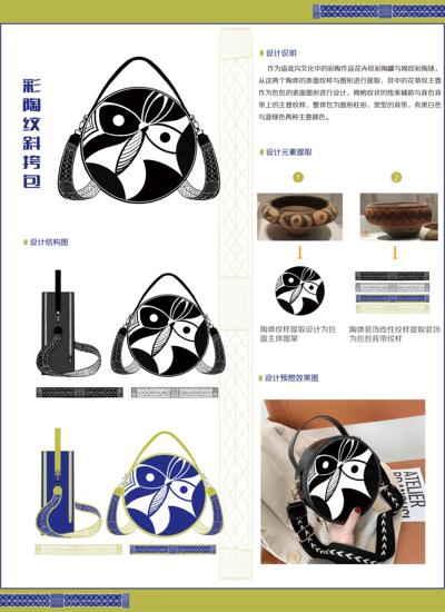 彩陶纹创意斜挎包设计
