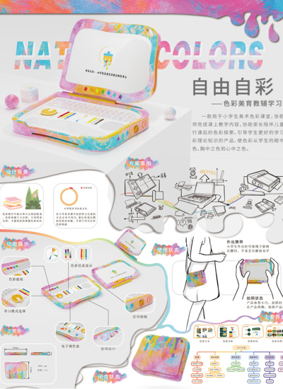 “自由自彩”色彩美育教辅学习机