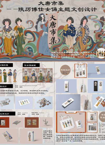 大唐市集——陕历博仕女俑主题文创设计