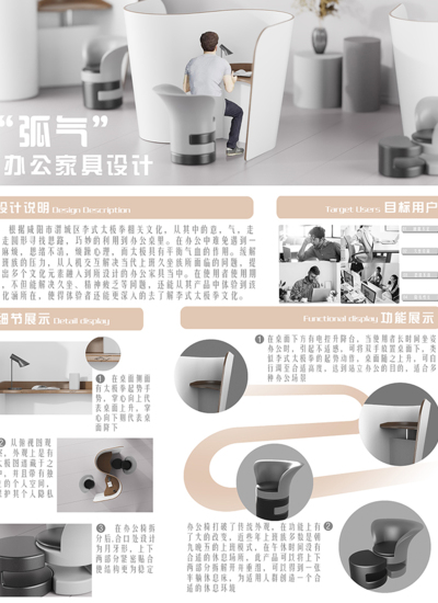 “弧气”办公家具设计