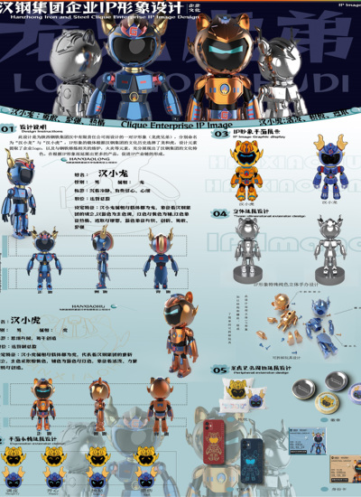 龙虎兄弟汉钢集团企业IP形象及衍生品设计