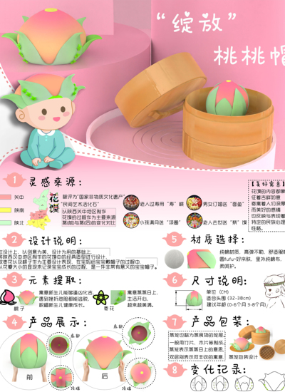 “绽放”桃桃帽