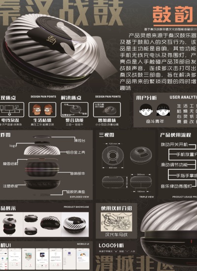 《鼓韵》—基于秦汉战鼓非遗文化的智能音箱设计