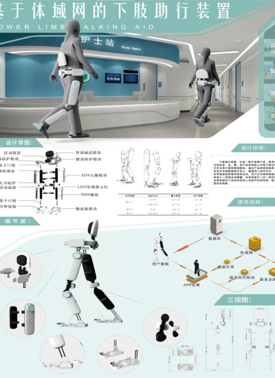 基于体域网的下肢助行装置