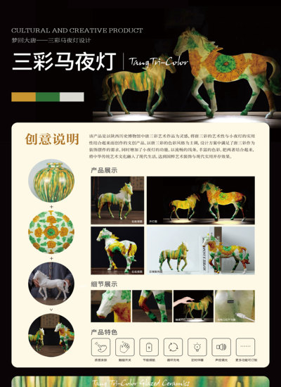 梦回大唐—三彩马夜灯设计