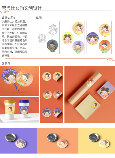 唐代仕女俑文创设计