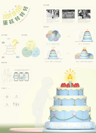 蛋糕转转转-儿童智能公共娱乐设施设计