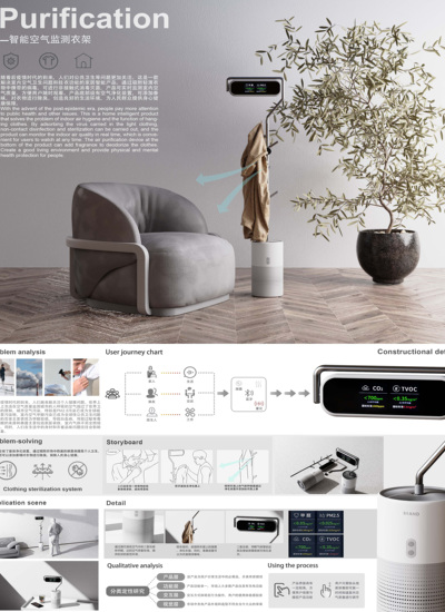 智能空气检测衣架