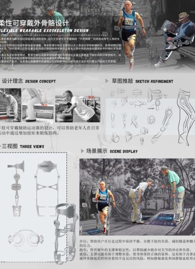 柔性可穿戴外骨骼设计