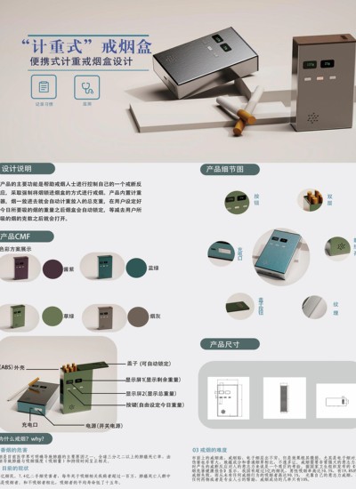 便携式计重戒烟盒