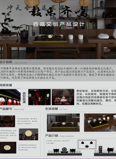 “鼓乐齐鸣”西咸文创产品设计