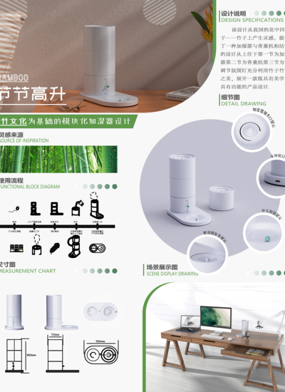 节节高升——以竹文化为基础的模块化加湿器设计
