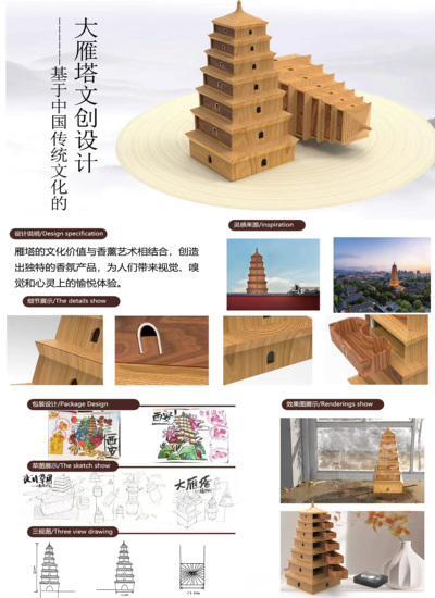 置物香薰机——大雁塔文创设计