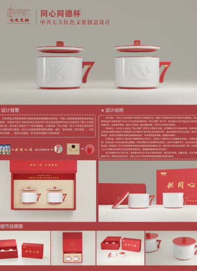 同心同德杯-中共七大文创设计