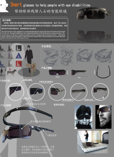 Smart glasses to help people with eye disabilities——帮助眼部残障人士的智能眼镜