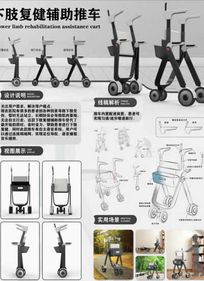 下肢复健辅助推车