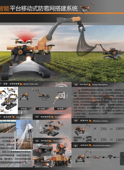 智能平台移动式防雹网搭建系统