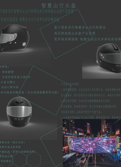 智慧出行头盔