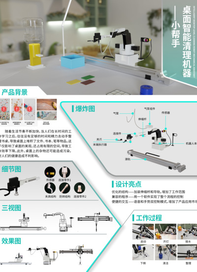 桌面智能清理机器人