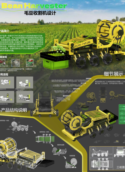 毛豆收割剥壳一体机设计——Bean Harvester