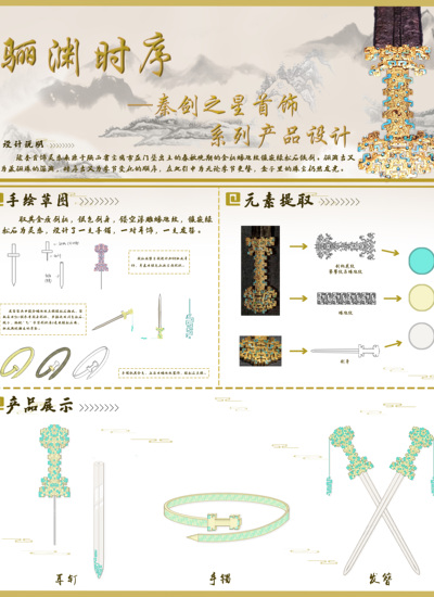 骊渊时序——秦剑之星首饰系列产品设计