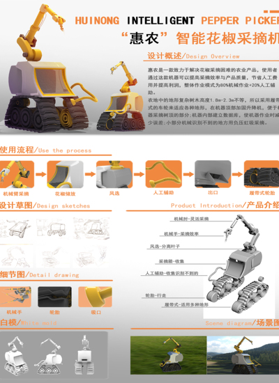 “惠农”智能花椒采摘机