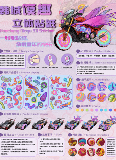 韩城馍趣立体贴纸