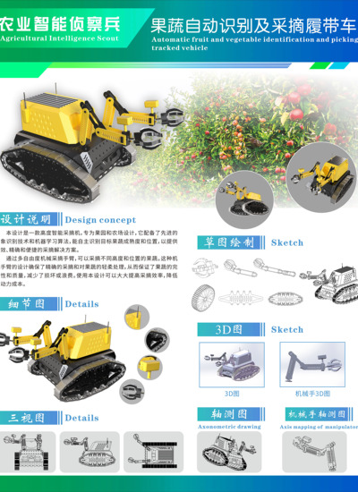 农业智能侦察兵——果蔬自动识别及采摘履带车 设计说明