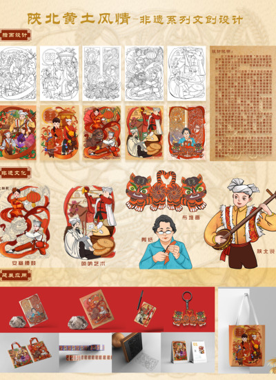 《陕北黄土风情—-非遗系列文创设计》