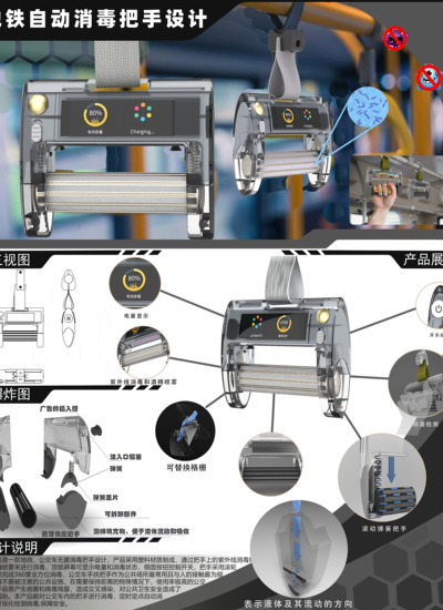 《地铁自动消毒把手设计》