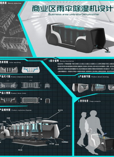商业区雨伞除湿机设计