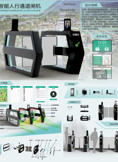 智能人行通道闸机设计