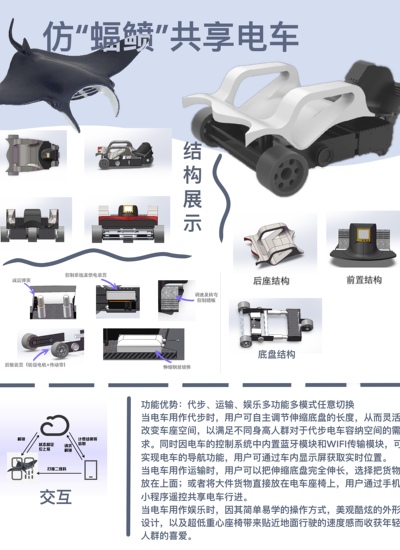 仿“蝠鲼”共享电车