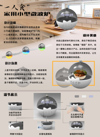 “一人食”家用小型微波炉