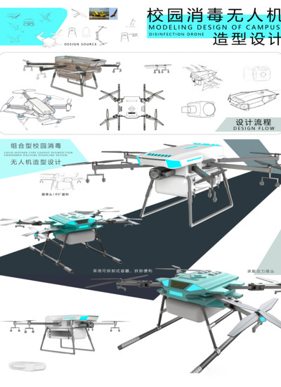 校园消毒无人机造型设计