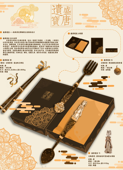 陕西历史博物馆-盛唐遗宝文创餐具