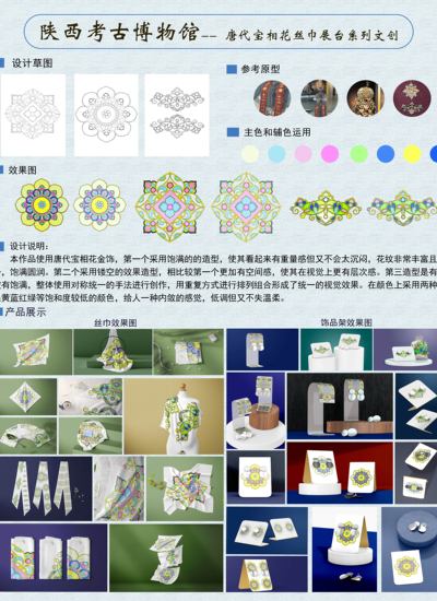 唐代宝相花丝巾