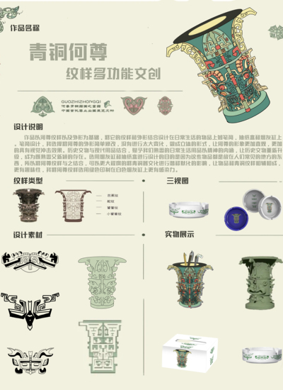 青铜何尊纹样多功能文创