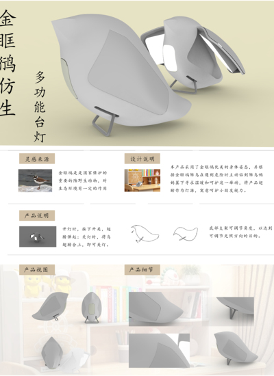 金眶鸻仿生多功能台灯